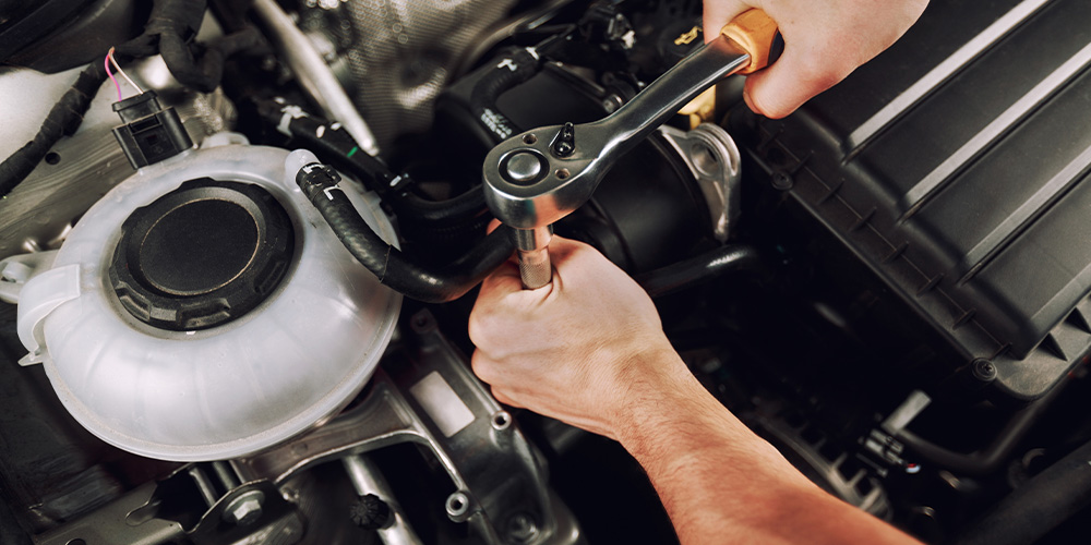 Image Of Vehicle Engine Being Repaired